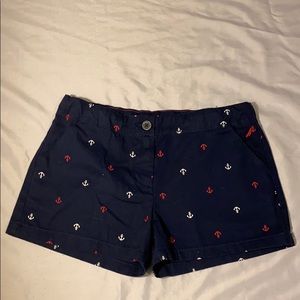 Nautica Navy Shorts with Red and White Anchors